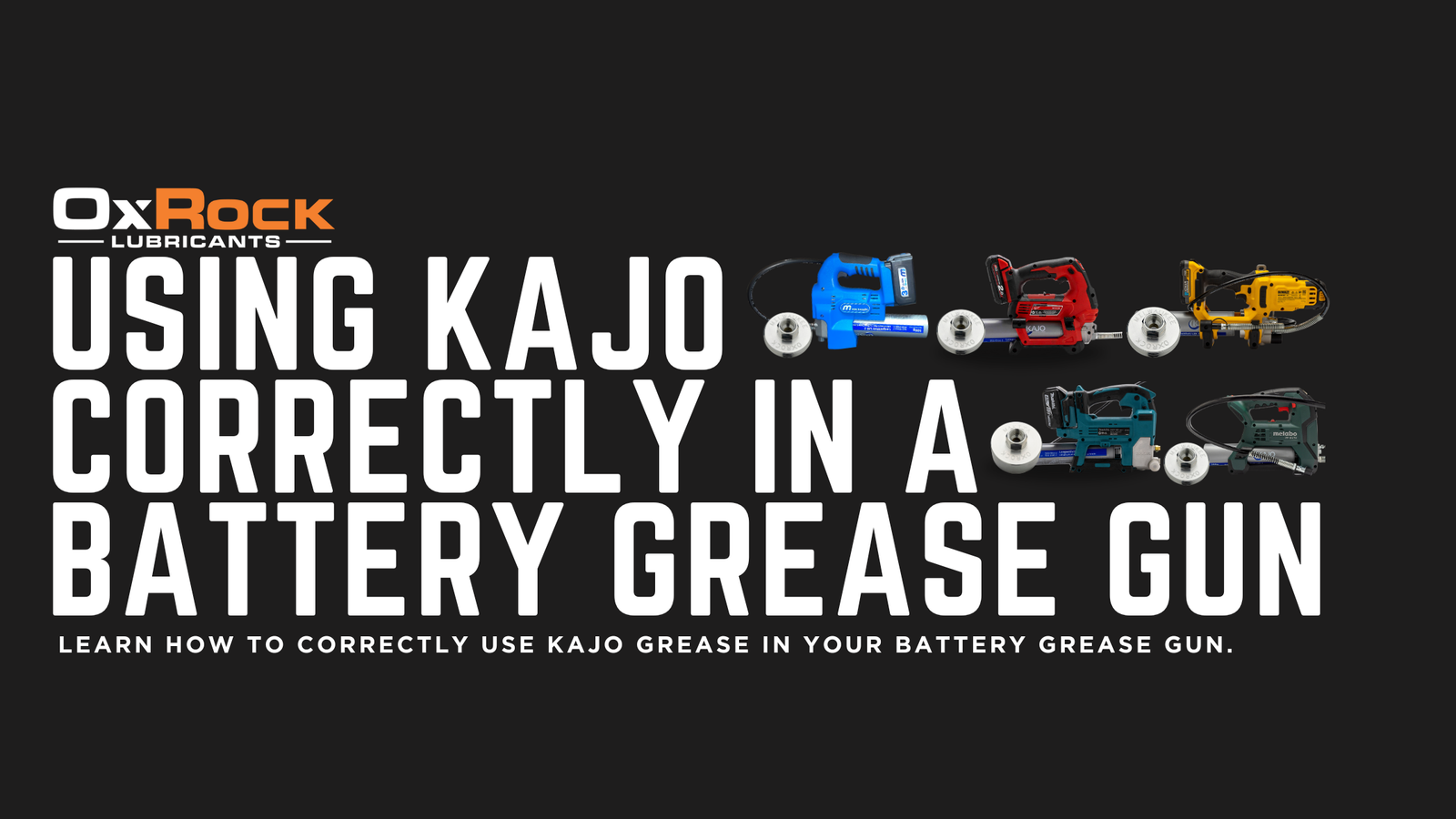 Using KAJO grease correctly in your battery grease gun