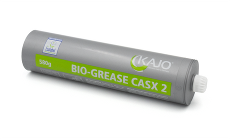 Side view of KAJO CASX 2 Top Performance Grease (580g) in its packaging.